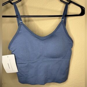 Gold Hinge Deep Blue Original Ribbed Yoga Tank Top One Size